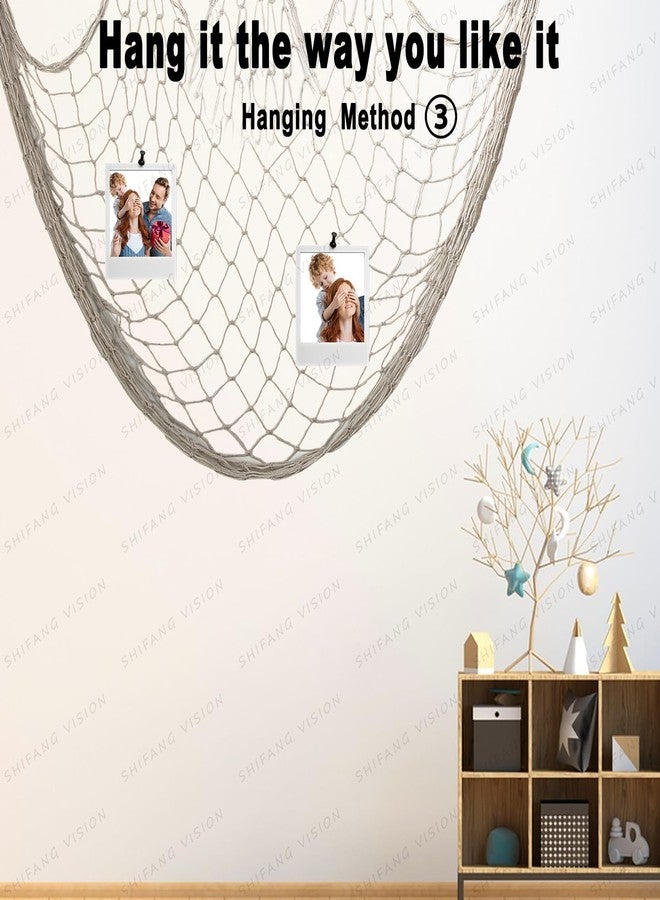 DingCo Natural Cotton Fish Net for Decorations, 79 x 39 Inch - Pirate, Hawaiian & Nautical Theme Party Decor (1 Pack) - Image 4